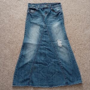 Y2K Mudd Long Denim Skirt